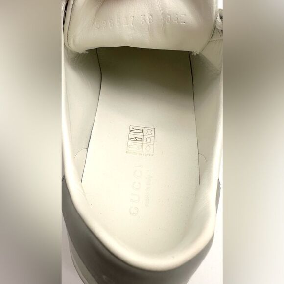 Gucci Ace GG Interlocking Logo Low Top Women Sneakers White Leather EU38 US8 - Picture 9 of 11